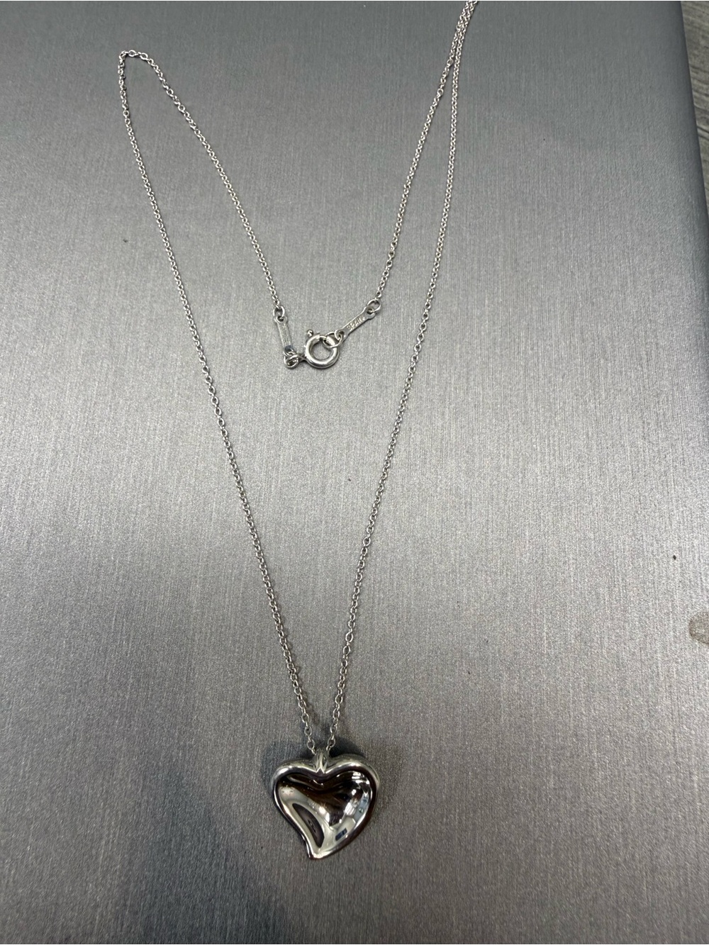 Tiffany & co Sterling Silver Heart Pendant Necklace - Silver